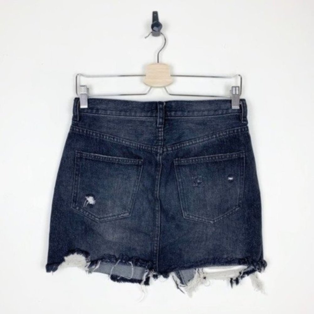 Free People We The Free Distressed Mini Skirt Size 2 - Picture 3 of 6